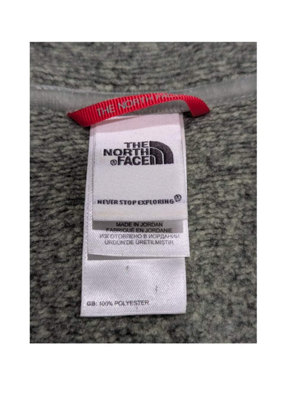 The North Face Crescent Ridge Fleece Sweater Women L Sage Green Toggle Neck - Picture 4 of 9